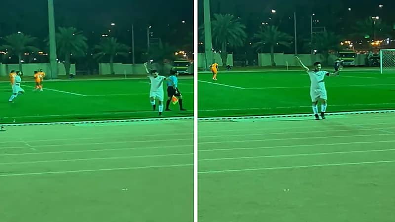 بيتروس يحتفل برقصة غريبة أمام جماهير الزلفي .. فيديو