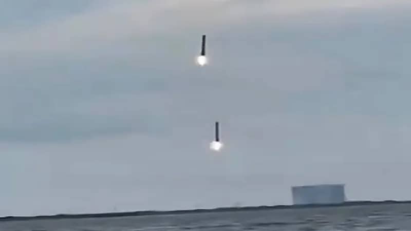 لحظة هبوط صاروخين لمراقبة العواصف الشمسية ..فيديو