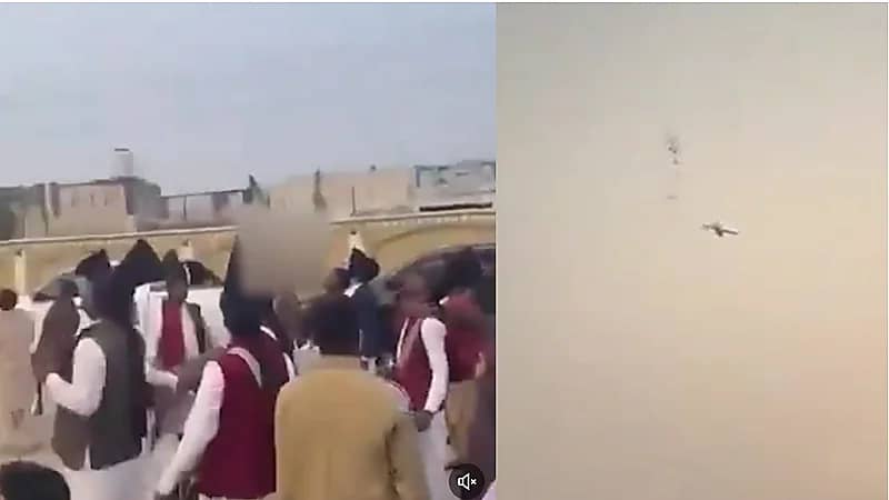 أب باكستاني يفاجئ ابنه باستئجار طائرة لإلقاء المال على منزل عروسته.. فيديو