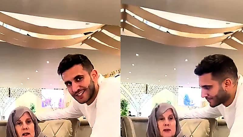 مقطع عفوي لسعود القحطاني برفقة خالته البريطانية .. فيديو