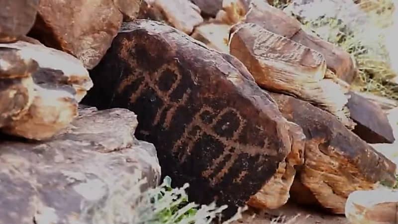تفاصيل نقش أثري نادر يعود لما قبل الميلاد في محمية الملك عبدالعزيز .. فيديو