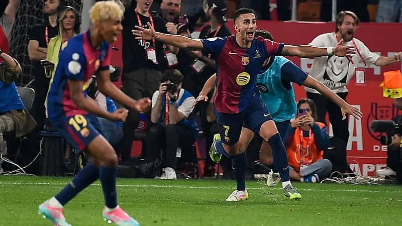 برشلونة يتغلب على ريال مدريد ويتوج بكأس إسبانيا