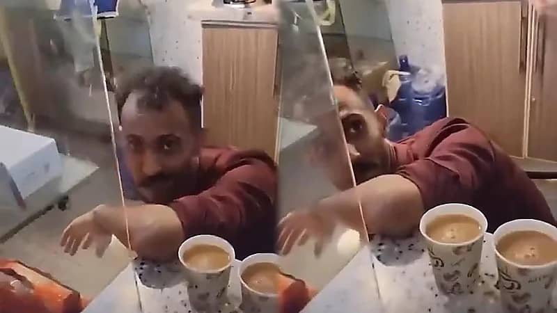 طرد موظف في مطار عدن بتهمة مضغ القات داخل كافتيريا المطار.. فيديو