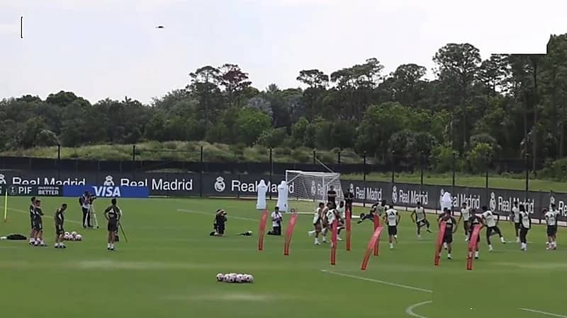الكشف عن سبب ظهور طائرات درون في تدريبات ريال مدريد .. فيديو