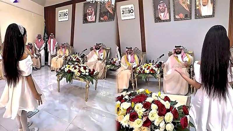 موقف أبوَي من أمير جازان مع طفلة نسيت قصيدتها أمامه.. فيديو