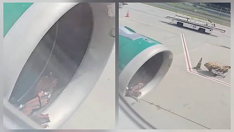 خطأ تشغيلي يعطل طائرة فرونتير عن الخدمة.. فيديو