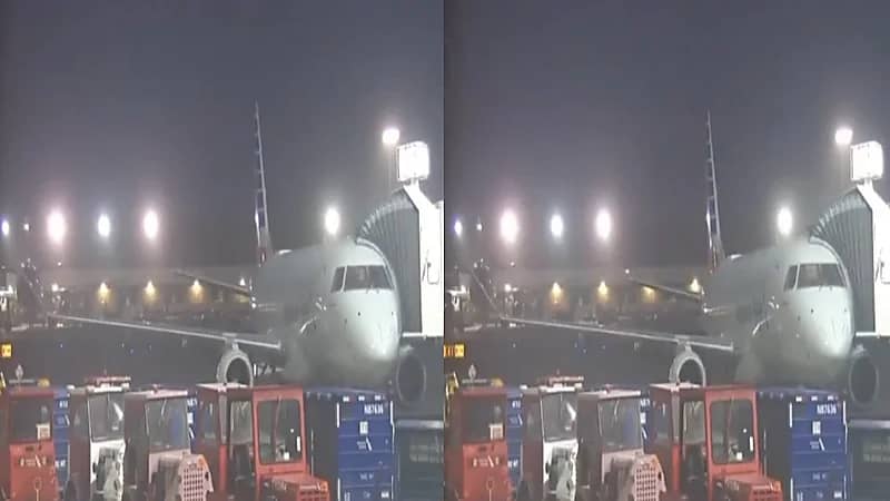 مركبة مسرعة تصطدم بطائرة.. فيديو