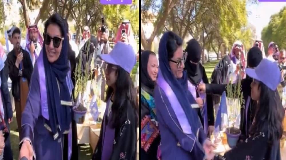 الأميرة ريما بنت بندر تلتقي بطفلة متعافية من مرض السرطان.. فيديو