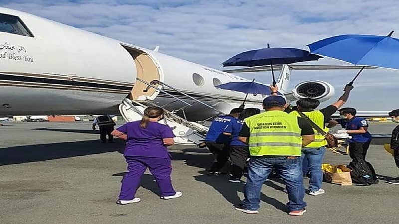 إخلاء طبي لمواطن مريض من الفلبين إلى المملكة