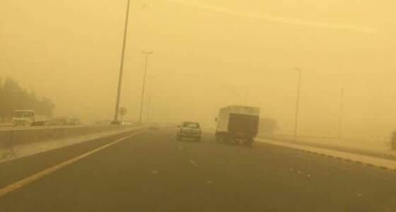 هبوب رياح نشطة وأتربة مثارة على المنطقة الشرقية