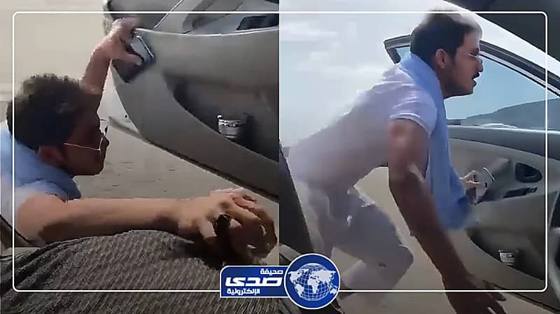 رجل يعرض حياته للخطر من أجل إبهار زوجته بمهاراته في قيادة السيارة .. فيديو