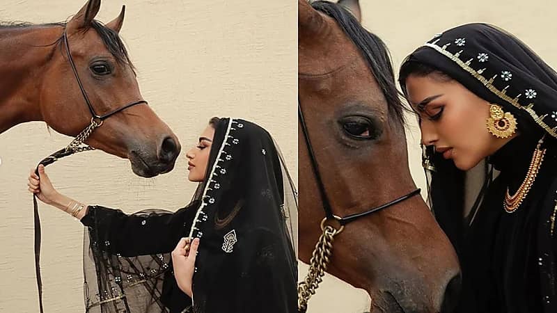 فيديو..يارا النملة تخطف الأنظار بجلسة تصوير مع الخيل