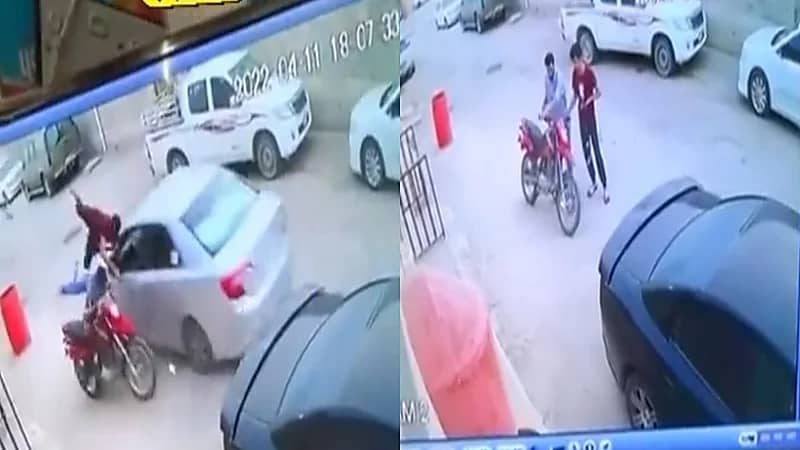 بالفيديو.. لحظة دهس شخصين بسيارة مسرعة في حفر الباطن