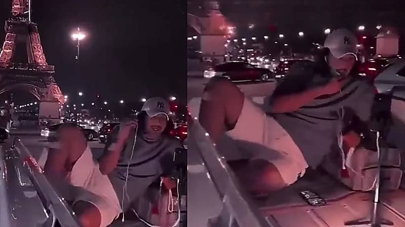 تيك توكر كويتي يتفاعل مع بثه بصخب في سيارته أمام برج إيفل .. فيديو