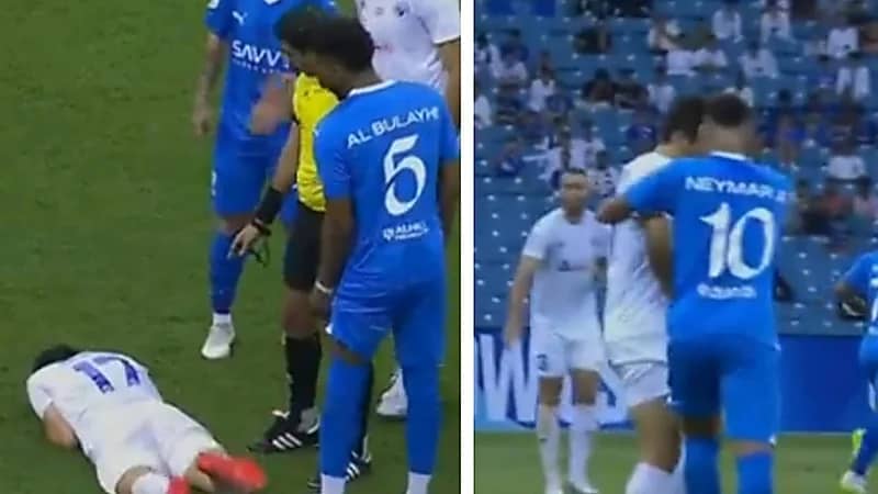 غضب نيمار على لاعب نافباخور .. فيديو