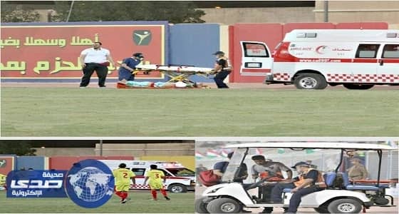سيارة نقل المصابين تهدد حياة لاعب بدوري الدرجة الثانية