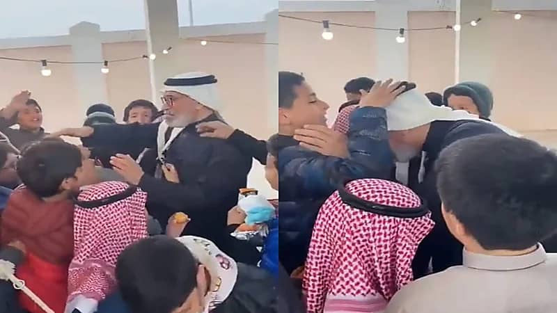 مشاهد مؤثرة للحظات الأخيرة بين طلاب ومعلمهم المتقاعد