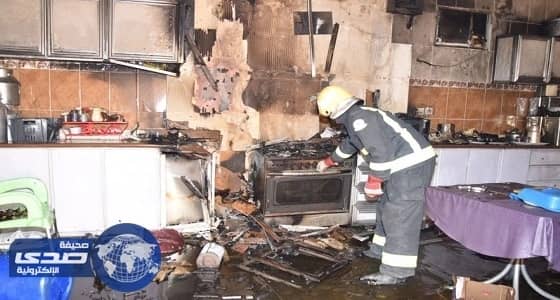 الدفاع المدني يخمد حريقا بحي العروبة