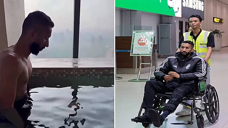 سلمان الفرج يتحدى إصابة الرباط الصليبي بتمارين المسبح .. ما القصة؟