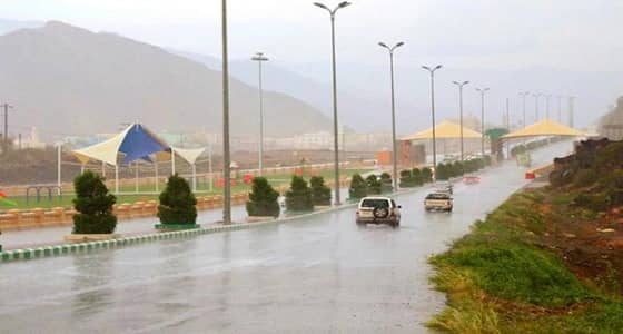 هطول أمطار متوسطة على محايل