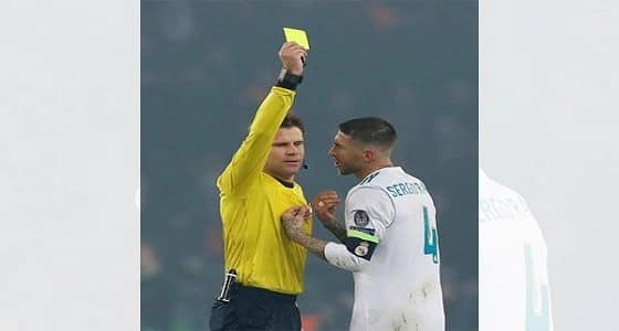 صحيفة بريطانية: راموس يحمل الرقم القياسي في عدد الإنذارات بـ37 بطاقة