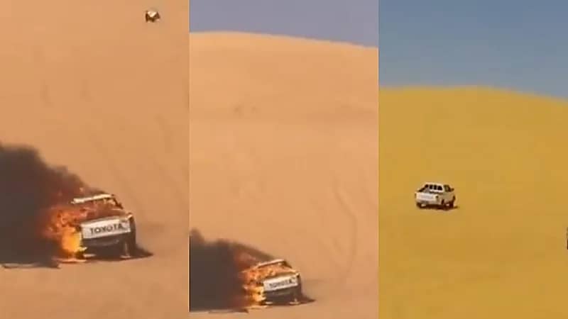 فيديو .. لحظة انفجار مركبة أثناء التطعيس