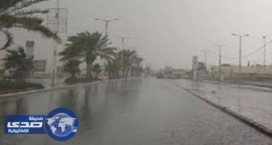 هطول أمطار غزيرة على منطقة جازان