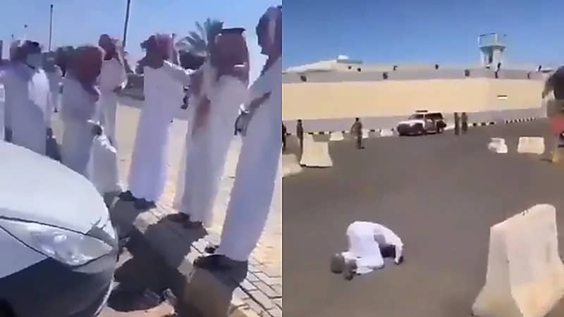 بالفيديو.. سجود وتكبير بعد إعلان «العمراني» العفو عن قاتل ابنه