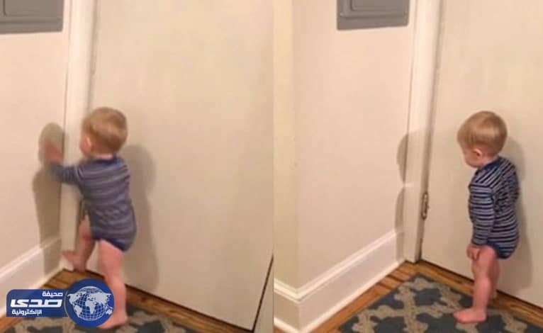 بالفيديو .. طفل لأول مره يري ظله .. شاهد ردة فعله
