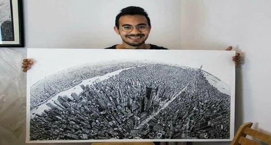 بالصور.. تشييد نيويورك بالقلم الرصاص في 10 أشهر