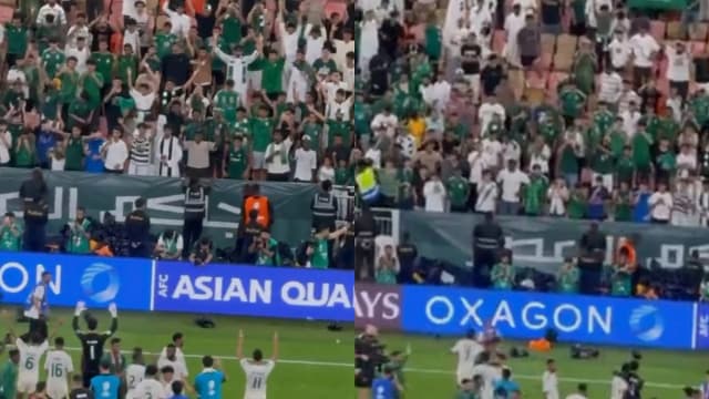جماهير الأخضر تُشعل المدرجات احتفالًا بالفوز على إندونيسيا  .. فيديو