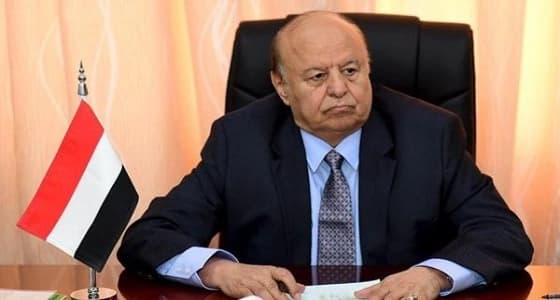 الرئيس اليمني يشيد بجهود الجيش الشرعي ومساندة التحالف العربي بقيادة المملكة
