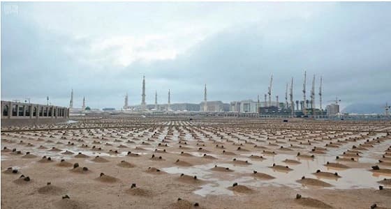 مقبرة البقيع بعد أمطار المدينة " صورة "