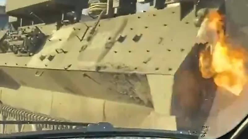 بالفيديو.. أوكرانيون يلقون "قنابل مولوتوف" على الدبابات الروسية