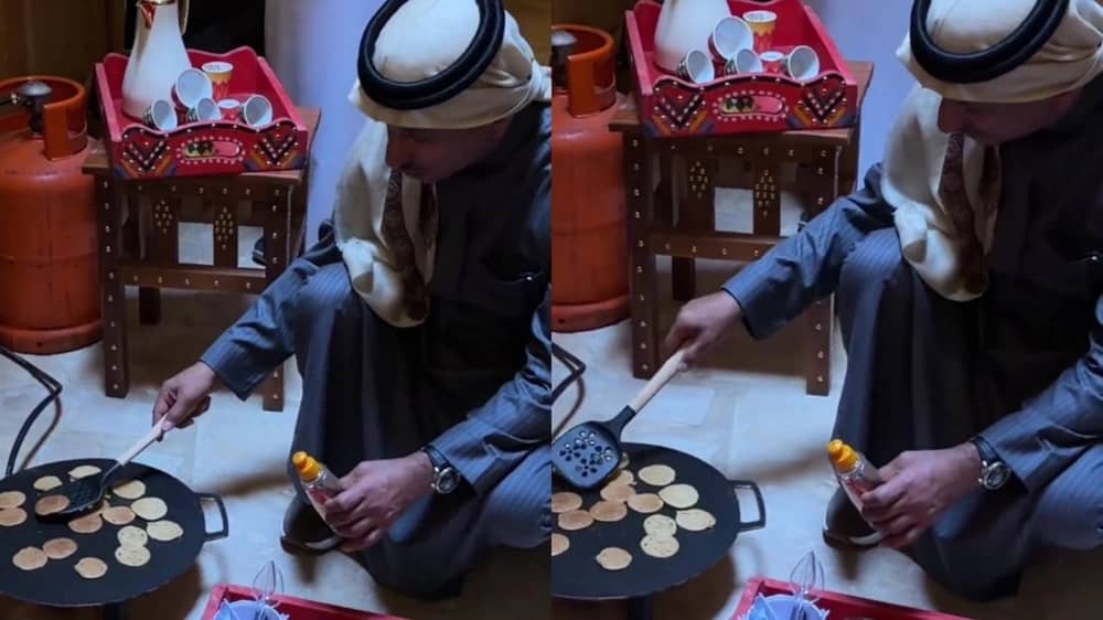 وزير السياحة يشارك في إعداد أكلة المراصيع خلال زيارته لمدينة ثادق .. فيديو